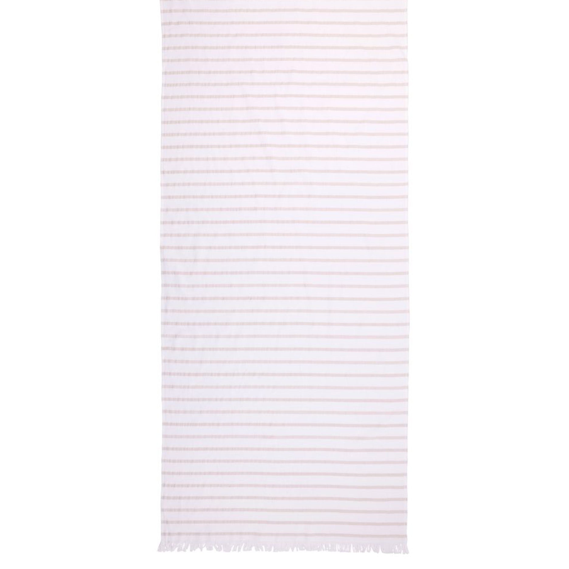 Hammam håndklæde 80x180 cm sand/beige striber